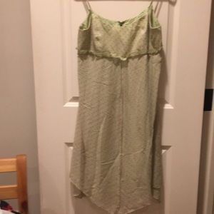 A Pea in The Pod maternity spaghetti straps polka dot dress lined size L